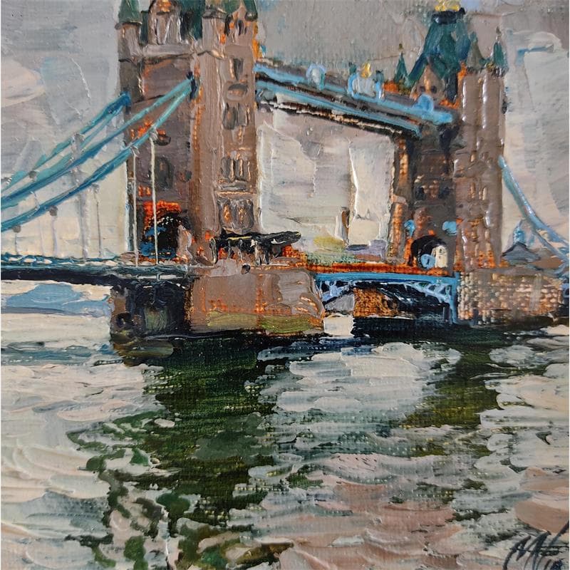 Painting TOWER BRIDGE by Niko Marina | Painting Figurative Landscapes Oil