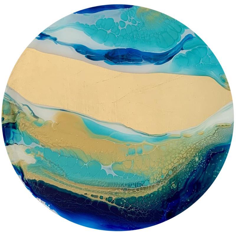 Peinture 855 Profondeur Marine par Depaire Silvia | Tableau Abstrait Minimaliste Acrylique