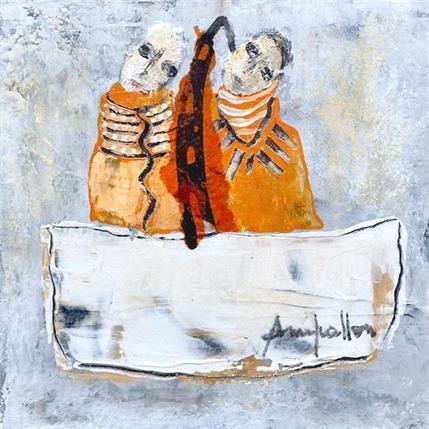 Gemälde Barque von Guillon Anne | Gemälde Figurativ Alltagsszenen