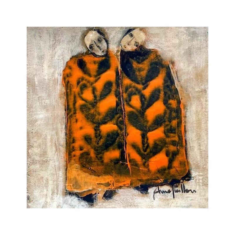 Painting Liens by Guillon Anne | Painting Figurative Life style