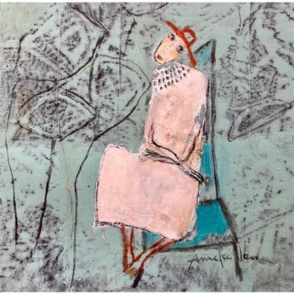 Painting La chaise bleue by Guillon Anne | Painting Figurative Life style