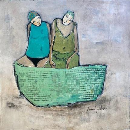 Pintura Les baigneurs 1 por Guillon Anne | Pintura Figurativo Life style