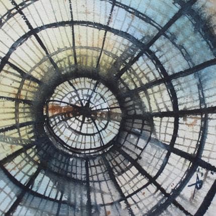 Peinture La coupole de verre par Abbatucci Violaine | Tableau Figuratif Aquarelle Paysages