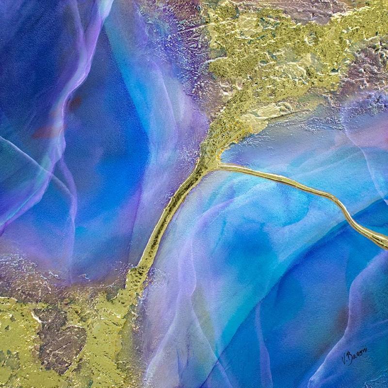 Gemälde Îles amethyste von Baroni Victor | Gemälde Abstrakt Minimalistisch Acryl