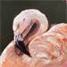 Painting FLAMANT ROSE 2 by Morales Géraldine | Painting Figurative Animals Oil Acrylic