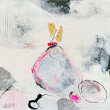 Painting Bulles prisonnières de la glace 2 by Lau Blou | Painting Raw art Acrylic, Cardboard Minimalist, Pop icons