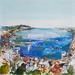 Painting LA BAIE DE VILLEFRANCHE by Poumelin Richard | Painting Figurative Landscapes Oil