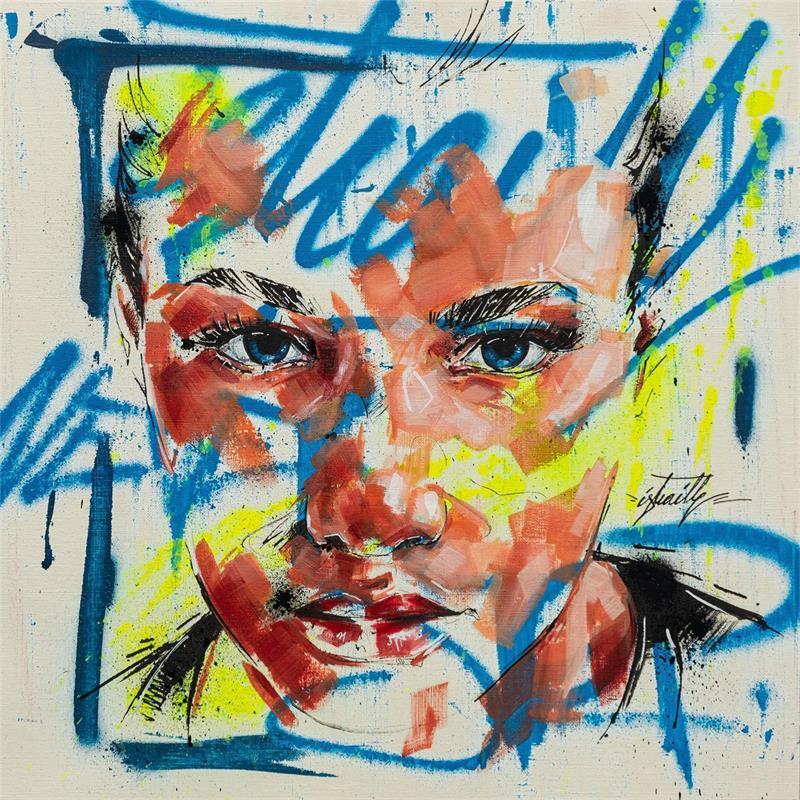 Peinture MARIKA par Istraille | Tableau Street Art Portraits Acrylique