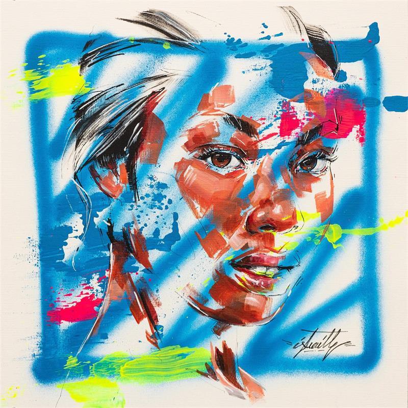 Painting KIANDRA by Istraille | Painting Street art Portrait Acrylic