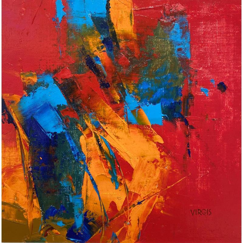 Peinture Forecast for summer par Virgis | Tableau Abstrait Minimaliste Huile