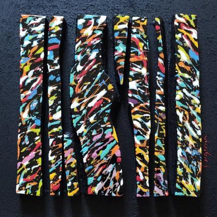 Painting Bc 8 drop multi rouge vert by Langeron Luc | Painting Acrylic, Resin, Wood Pop icons