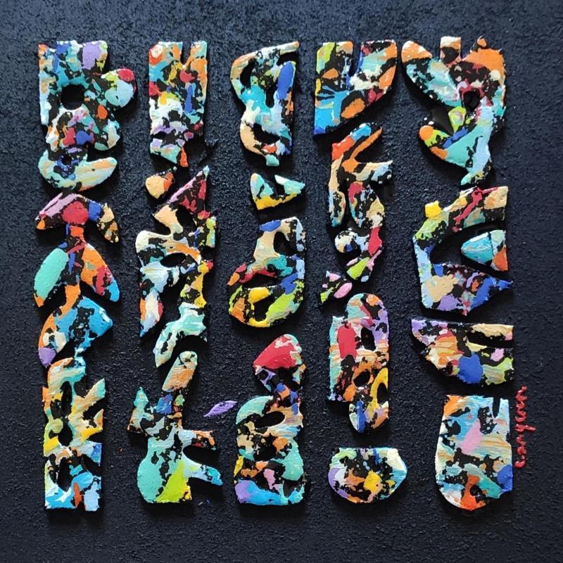 Gemälde Bc 5 forme multi von Langeron Luc | Gemälde Holz Acryl Harz