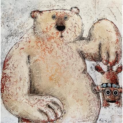 Peinture Lui c'est mon gâté! par Maury Hervé | Tableau Figuratif Animaux, Portraits