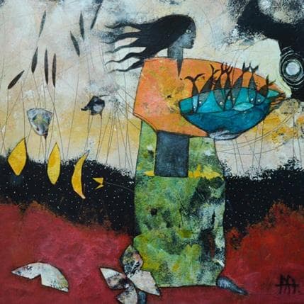 Painting Pescadera by Arias Parera Almudena | Painting Figurative Acrylic Animals