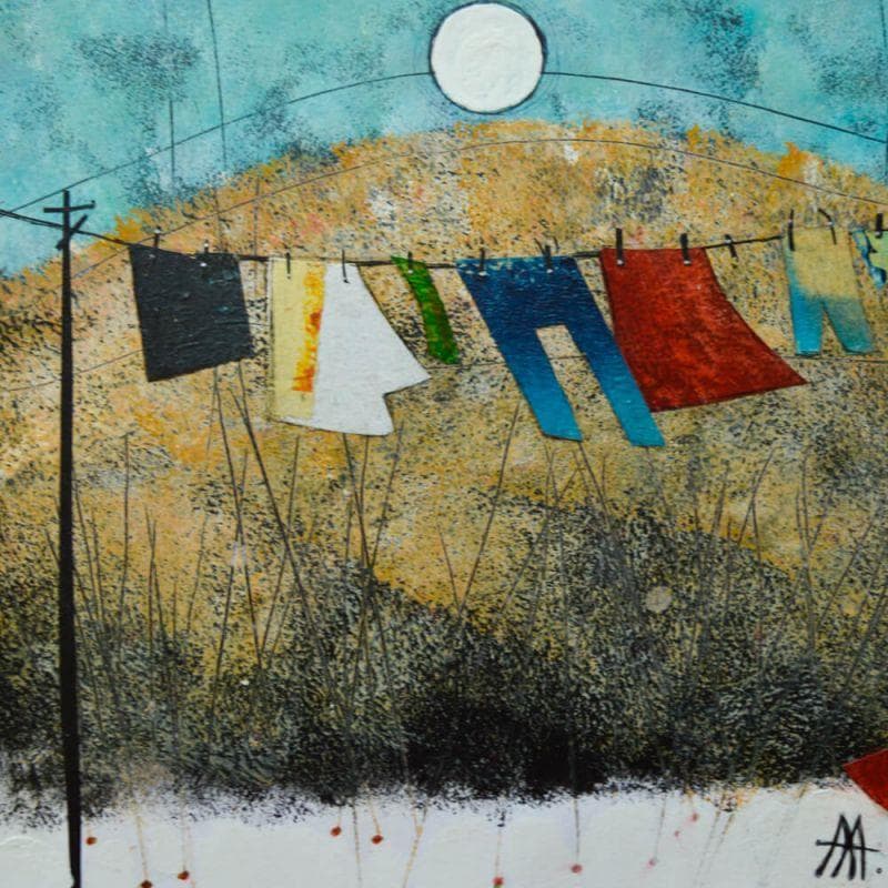 Pintura Bano de luna por Arias Parera Almudena | Pintura Figurativo Life style Acrílico