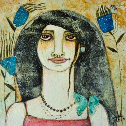 Painting Penelope by Arias Parera Almudena | Painting Figurative Acrylic Portrait