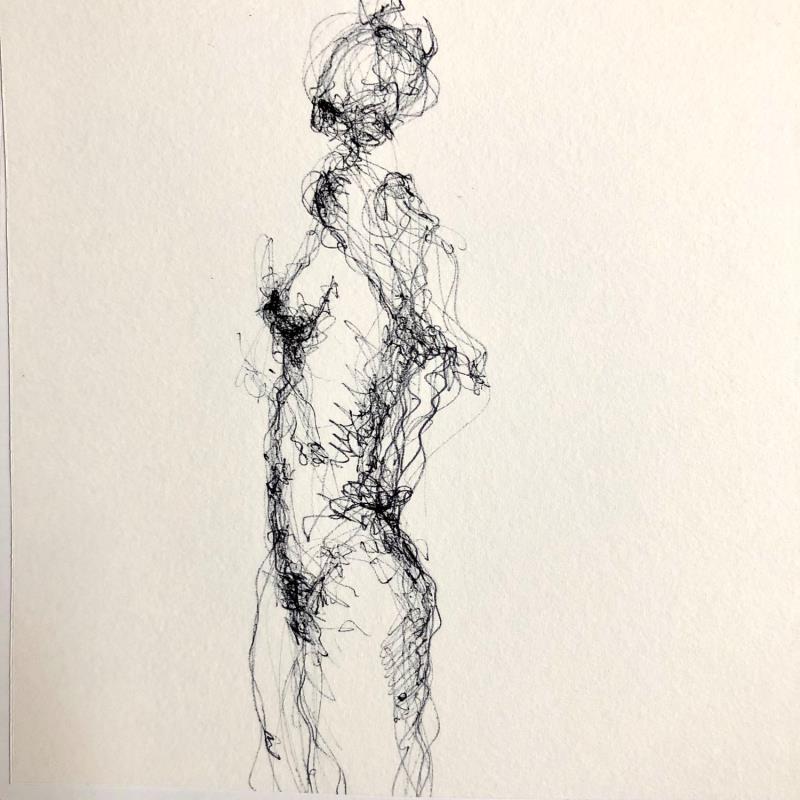 Peinture Léa par Sahuc François | Tableau Figuratif Nu Acrylique