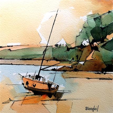 Gemälde BRETAGNE von Langlois Jean-Luc | Gemälde Figurativ Aquarell Marine, Pop-Ikonen