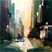 Gemälde NEW-YORK 1 von Langlois Jean-Luc | Gemälde Figurativ Urban Aquarell
