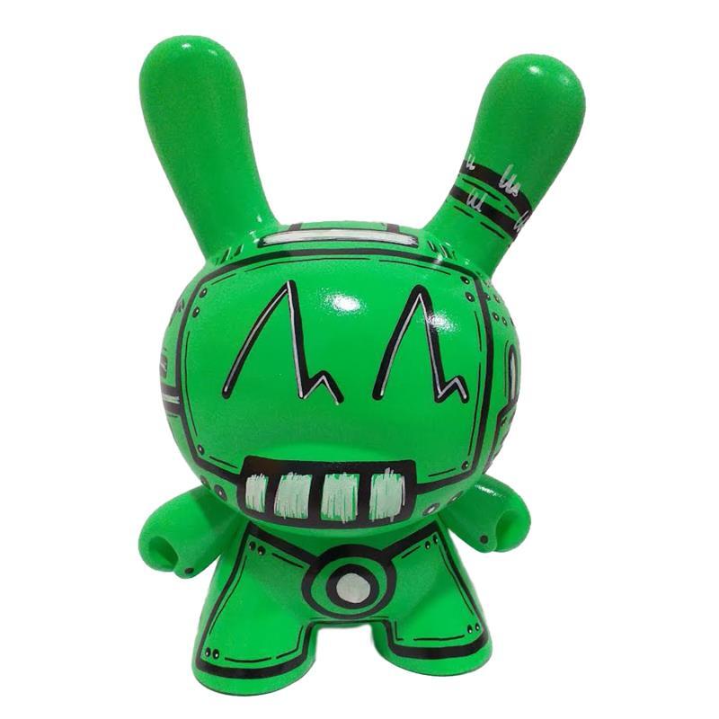 Sculpture Lapin vert néon par Ralau | Sculpture Pop-art Animaux Acrylique