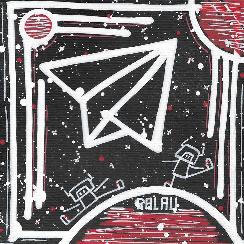 Pintura Red space por Ralau | Pintura Pop art Life style Acrílico