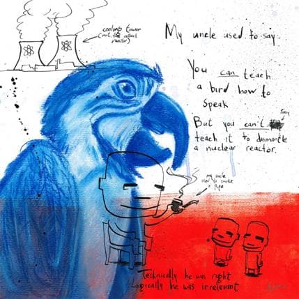 Painting My uncle by Arens Jan hein | Painting Raw art Acrylic Life style