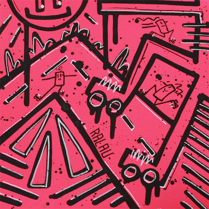 Painting La voie verte by Ralau | Painting Pop-art Life style Acrylic