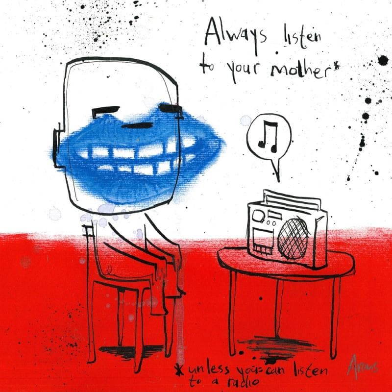 Pintura Radio por Arens Jan hein | Pintura Arte bruto Life style Acrílico