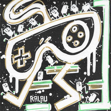 Peinture Play to me par Ralau | Tableau Pop-art Acrylique Noir & blanc, Scènes de vie