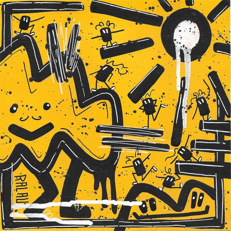 Peinture Microwave is not a crime par Ralau | Tableau Pop-art Paysages Scènes de vie Acrylique