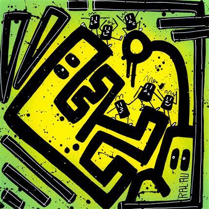 Peinture Bite me but not to much par Ralau | Tableau Pop-art Acrylique Paysages, Scènes de vie