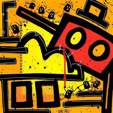 Painting I'm not a robot 2 by Ralau | Painting Pop-art Acrylic Life style