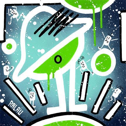 Peinture Mars attack par Ralau | Tableau Pop-art Acrylique Scènes de vie