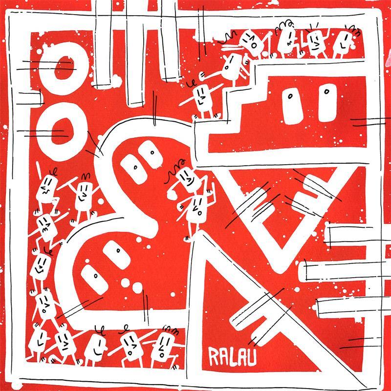 Peinture Warm regards par Ralau | Tableau Pop-art Scènes de vie Acrylique