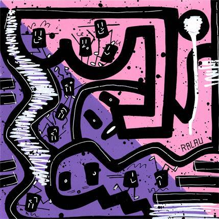 Painting Purple by Ralau | Painting Pop-art Acrylic Life style