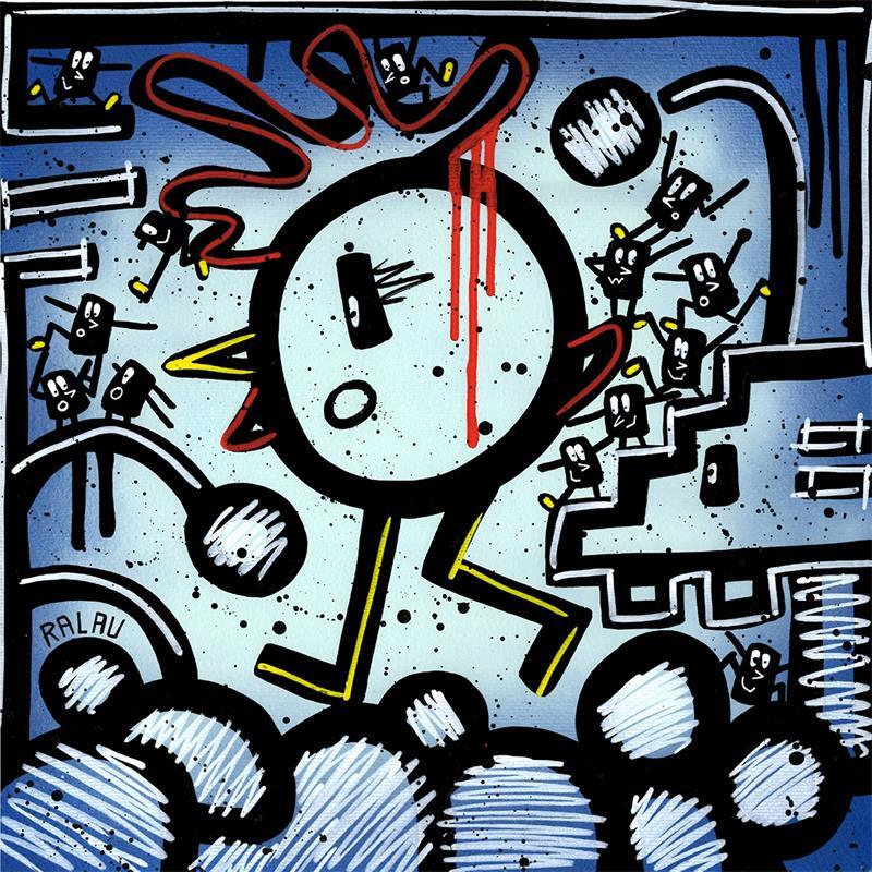 Pintura Don't eat run run run por Ralau | Pintura Pop art Life style Animales Acrílico