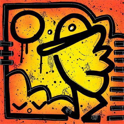 Peinture Ducky-duck par Ralau | Tableau Pop-art Acrylique Animaux, Paysages, Scènes de vie