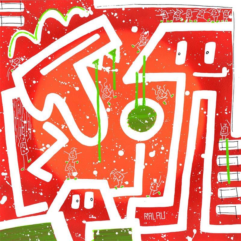 Peinture Final level par Ralau | Tableau Pop-art Portraits Paysages Scènes de vie Acrylique