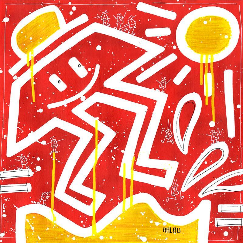 Peinture Mr Dopey par Ralau | Tableau Pop-art Paysages Marine Scènes de vie Acrylique