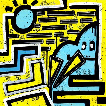 Painting Sophistiqué by Ralau | Painting Pop-art Acrylic Landscapes, Life style, Portrait