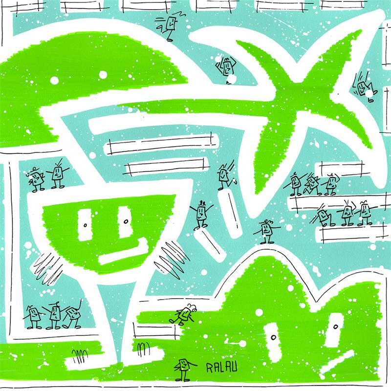 Pintura Tropical zone por Ralau | Pintura Pop art Paisajes Life style Acrílico