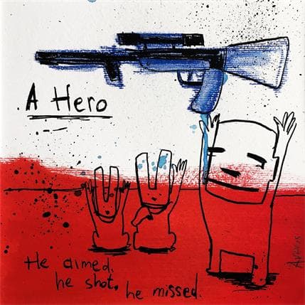 Painting A hero by Arens Jan hein | Painting Raw art Acrylic Life style