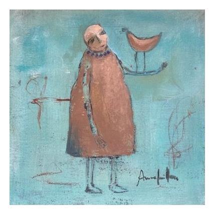 Pintura L'oiseau por Guillon Anne | Pintura Figurativo Iconos pop, Life style