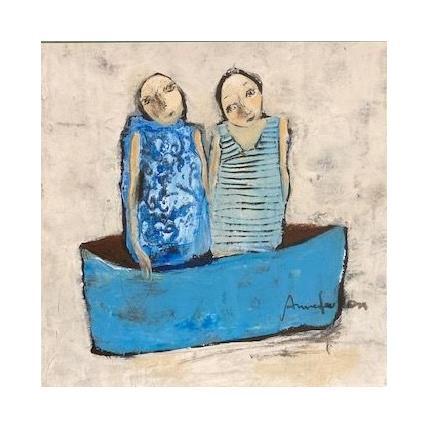 Pintura Barque bleue por Guillon Anne | Pintura Figurativo Iconos pop, Life style