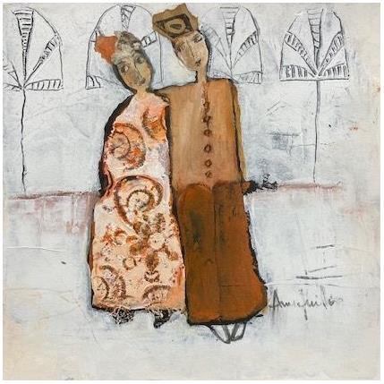 Peinture Ensemble par Guillon Anne | Tableau Figuratif Scènes de vie