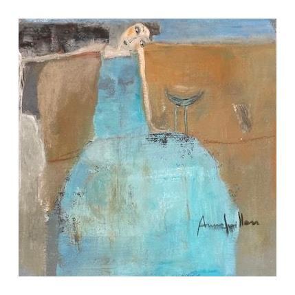 Pintura La robe bleue por Guillon Anne | Pintura Figurativo Life style