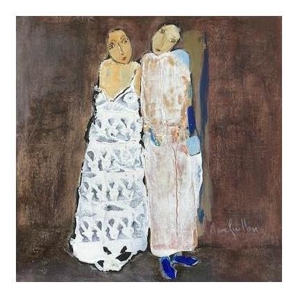 Pintura couple por Guillon Anne | Pintura Figurativo Life style