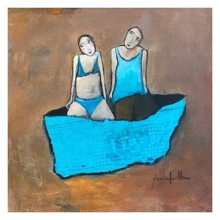 Pintura Les baigneurs 2 por Guillon Anne | Pintura Figurativo Life style