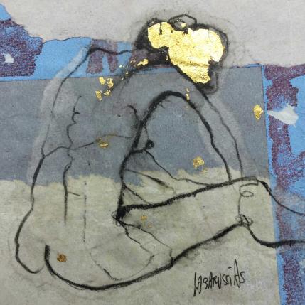 Painting Méditation 14 by Labarussias | Painting Figurative Gluing Nude