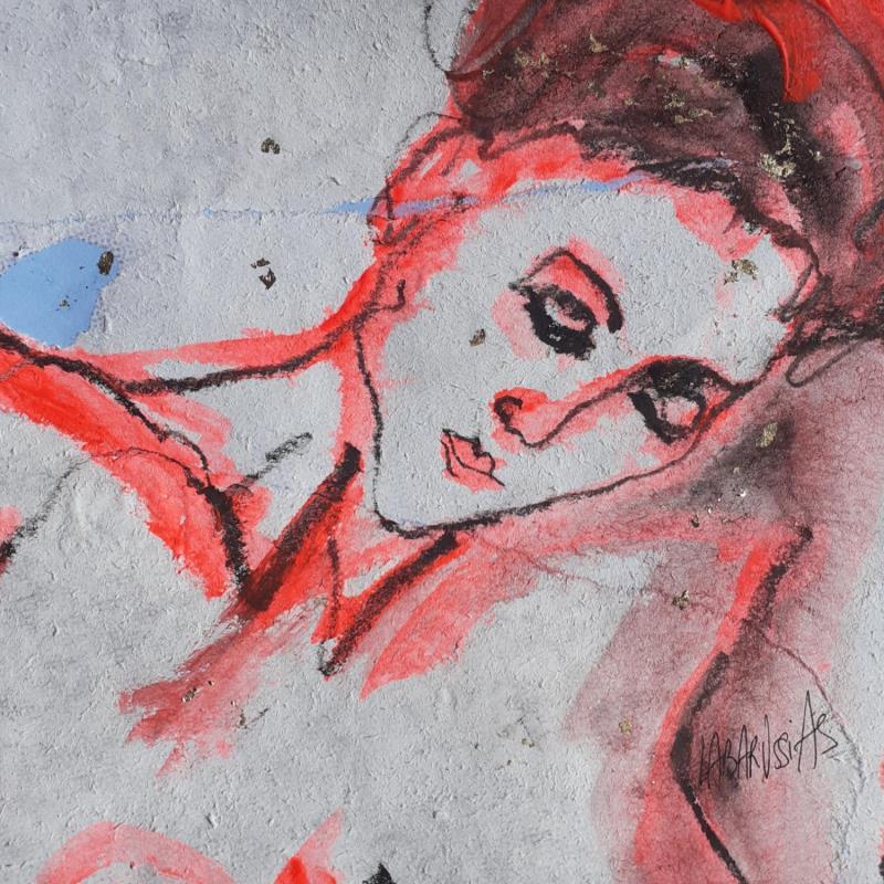 Painting Portrait rose 20 by Labarussias | Painting Figurative Portrait Nude Gluing